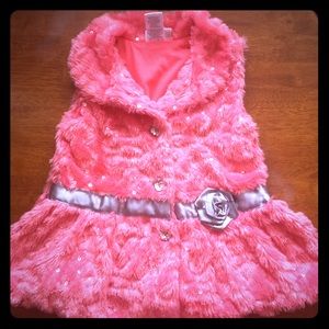Little Lass Faux Fur Holiday vest